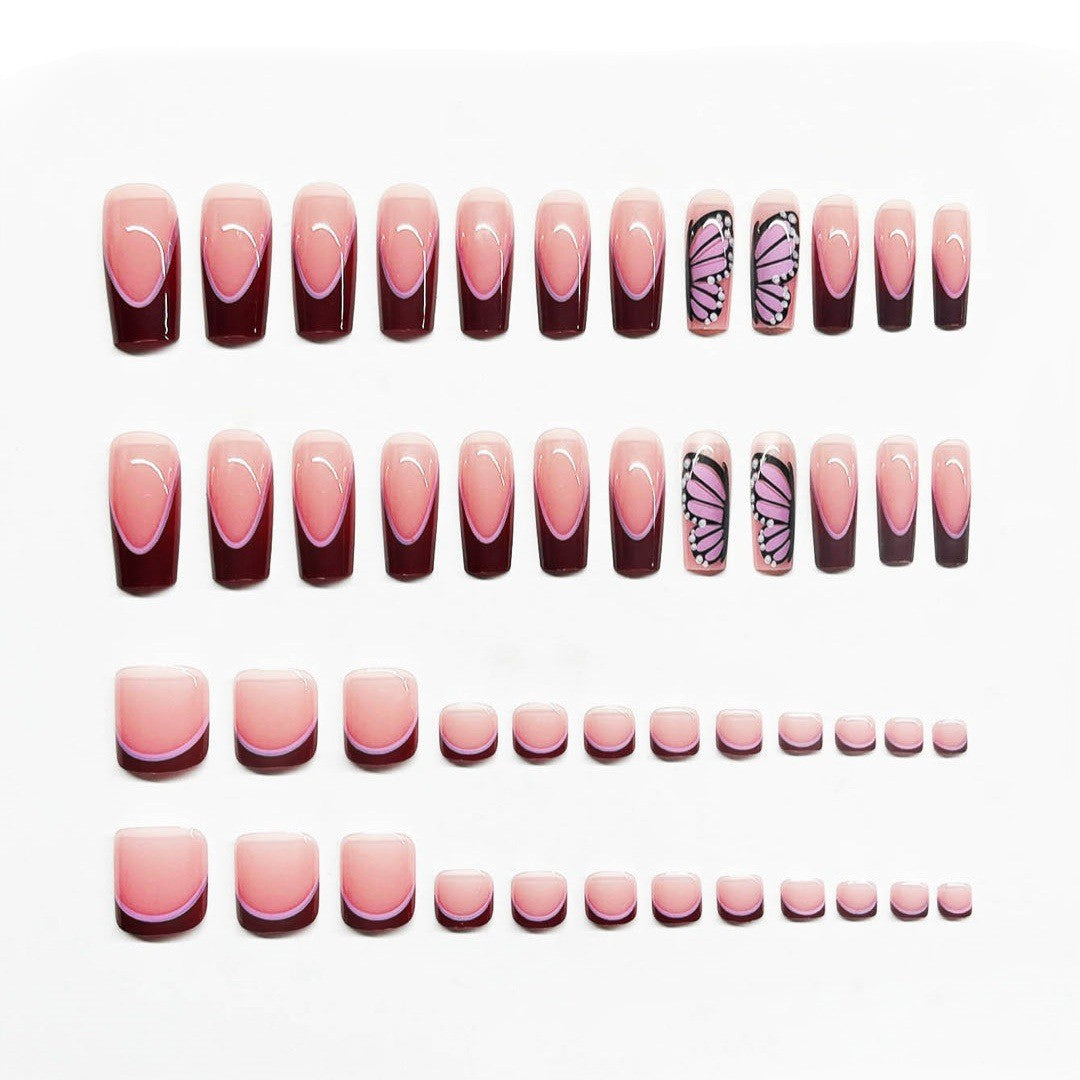 Artistic Butterfly Press-On Nail Set Kalsten