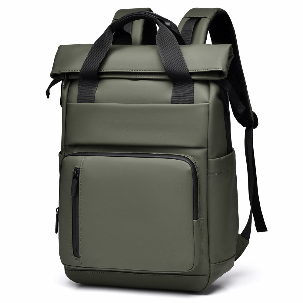 Multi-Pocket Waterproof Roll-Top Backpack Kalsten