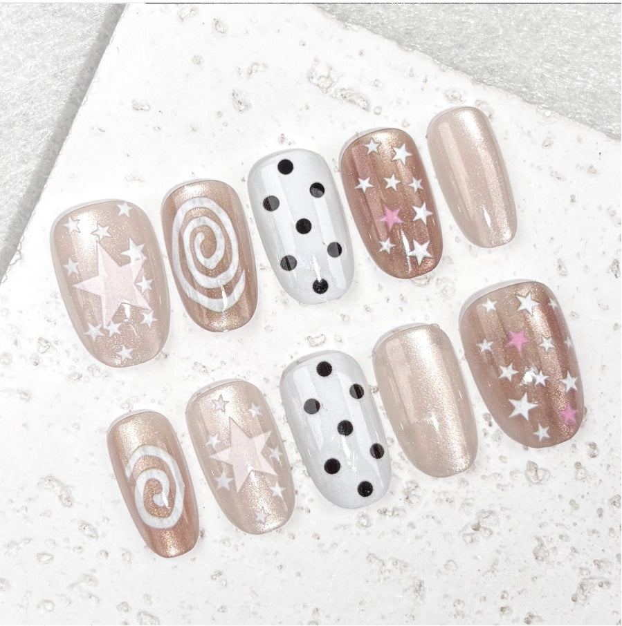 Artificial nails with trendy star pattern Kalsten