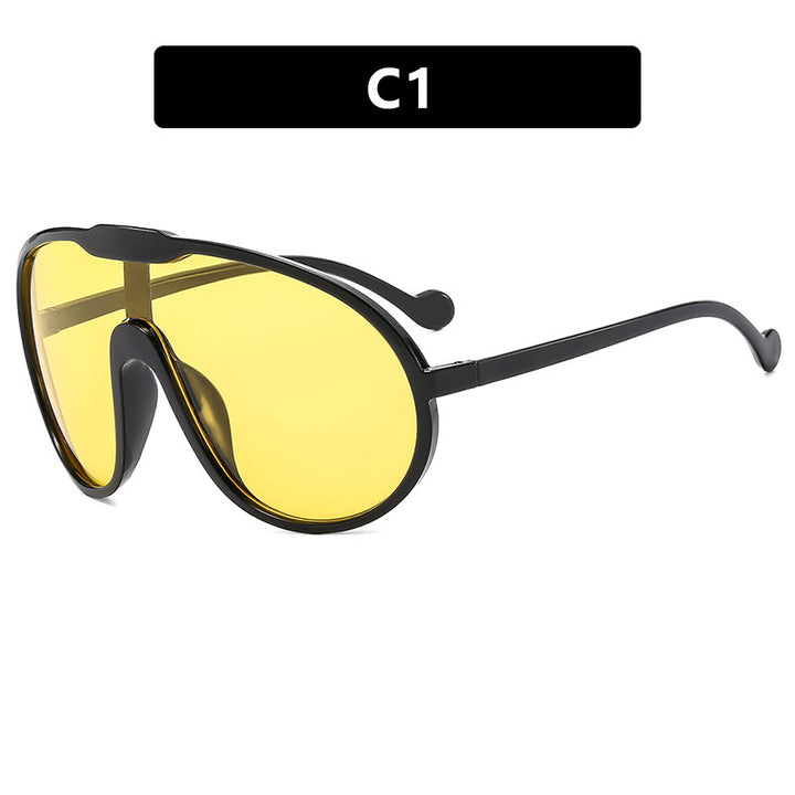 Women's futuristic transparent sunglasses with elegant shape Kalsten