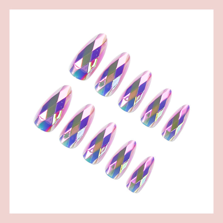 Artificial fingernails with faceted design Kalsten