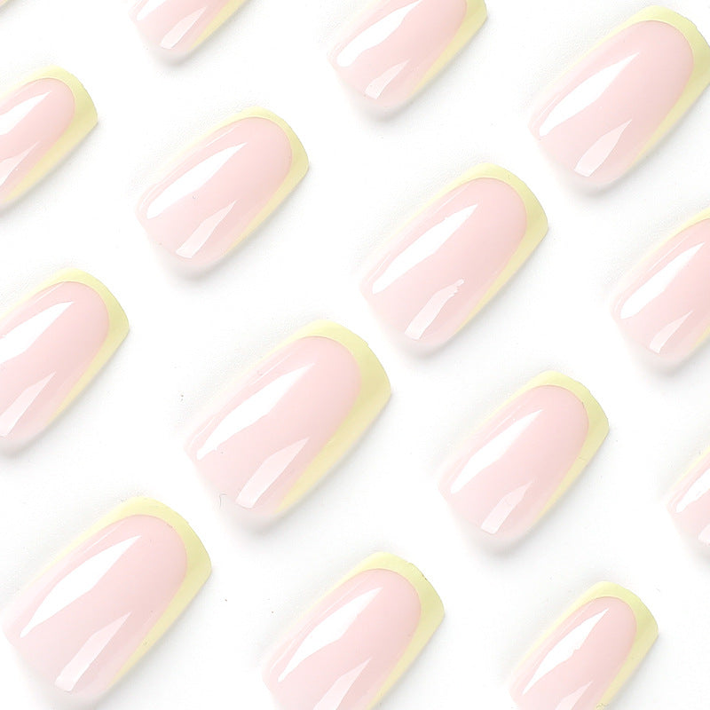 Artistic nail extensions with elegant French tip and modern accents Kalsten
