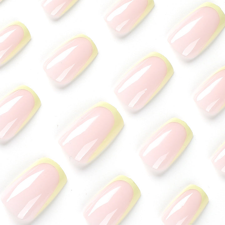 Artistic nail extensions with elegant French tip and modern accents Kalsten