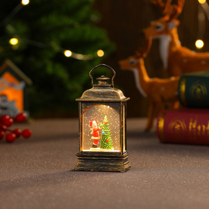 Decorative LED Lantern with Snowman Scene Kalsten