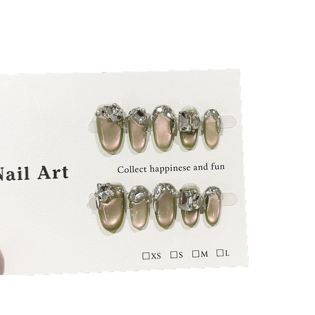 Glamorous Rhinestone-Studded Nail Art Set