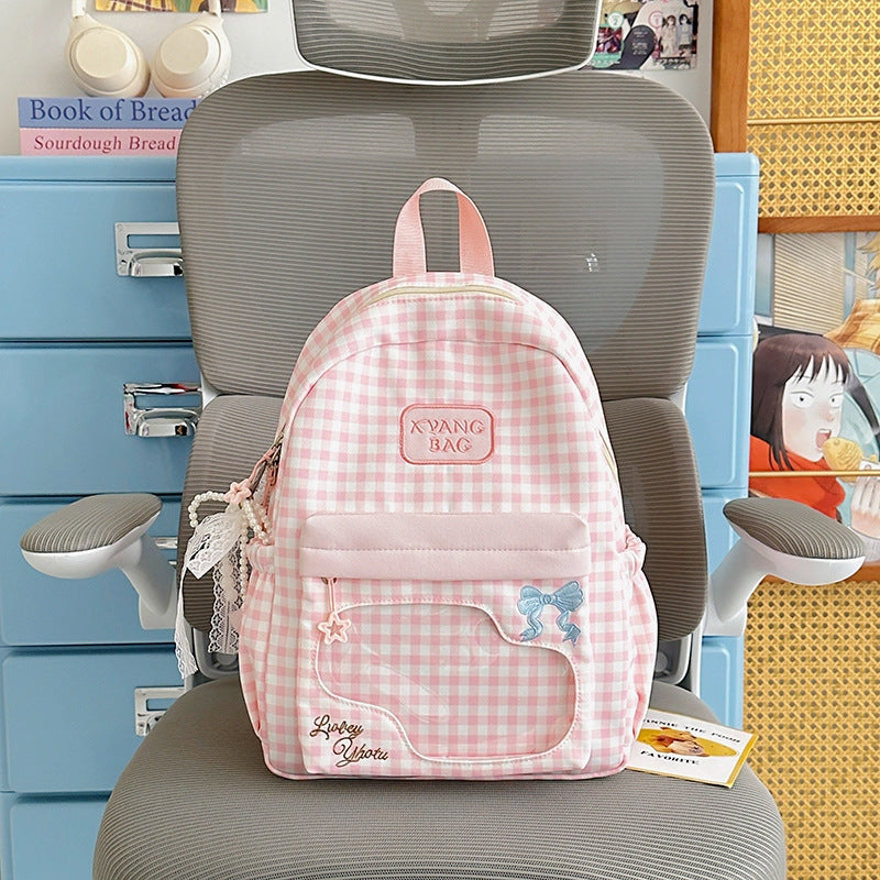 Cute Checkered Design Backpack Kalsten