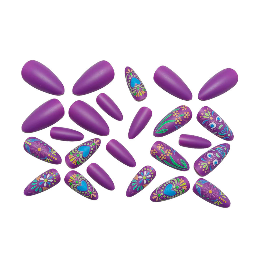 Creative Nail Design Set with Colorful Patterns Kalsten