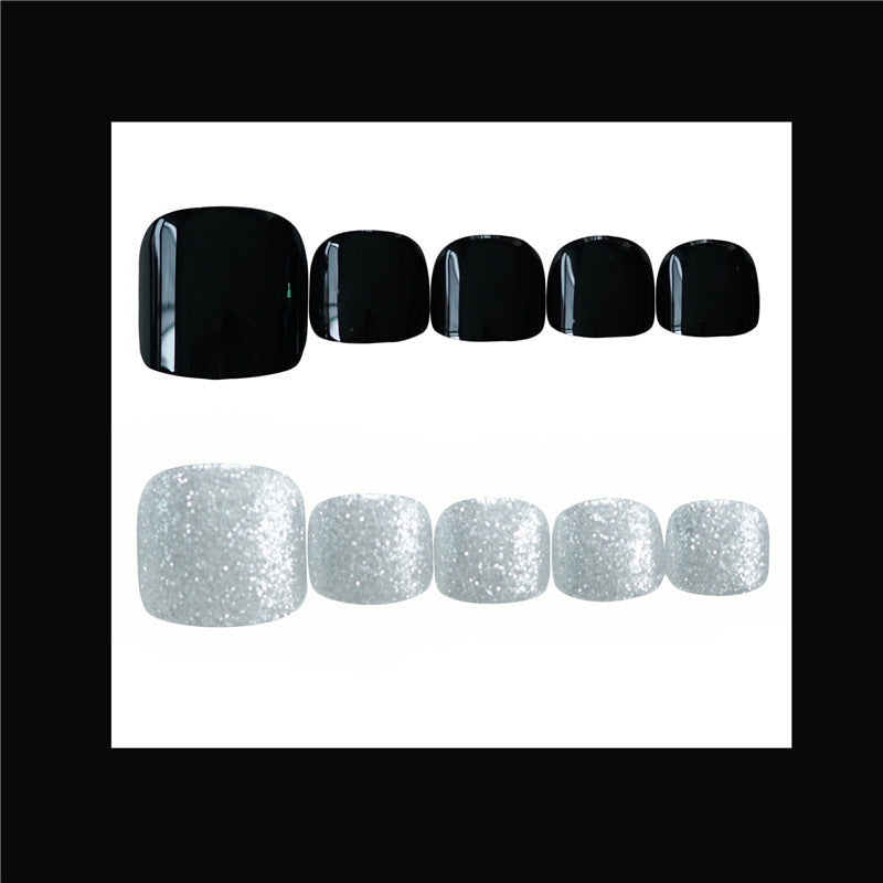 Glittering Press-On Toenail Art Set Kalsten