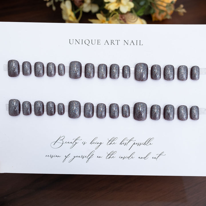 Glittery Gel Press-On Nail Set