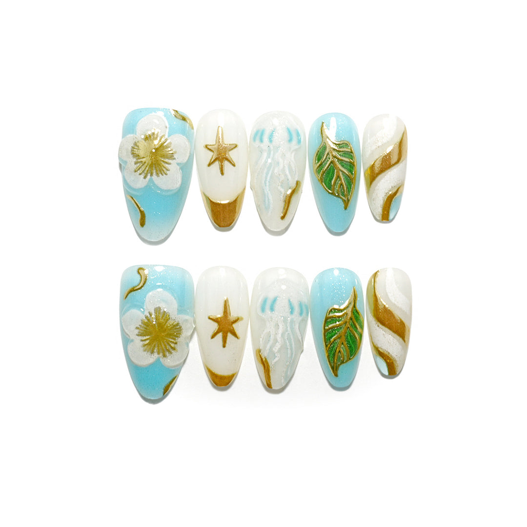 Decorative Acrylic Press-On Nail Art Collection