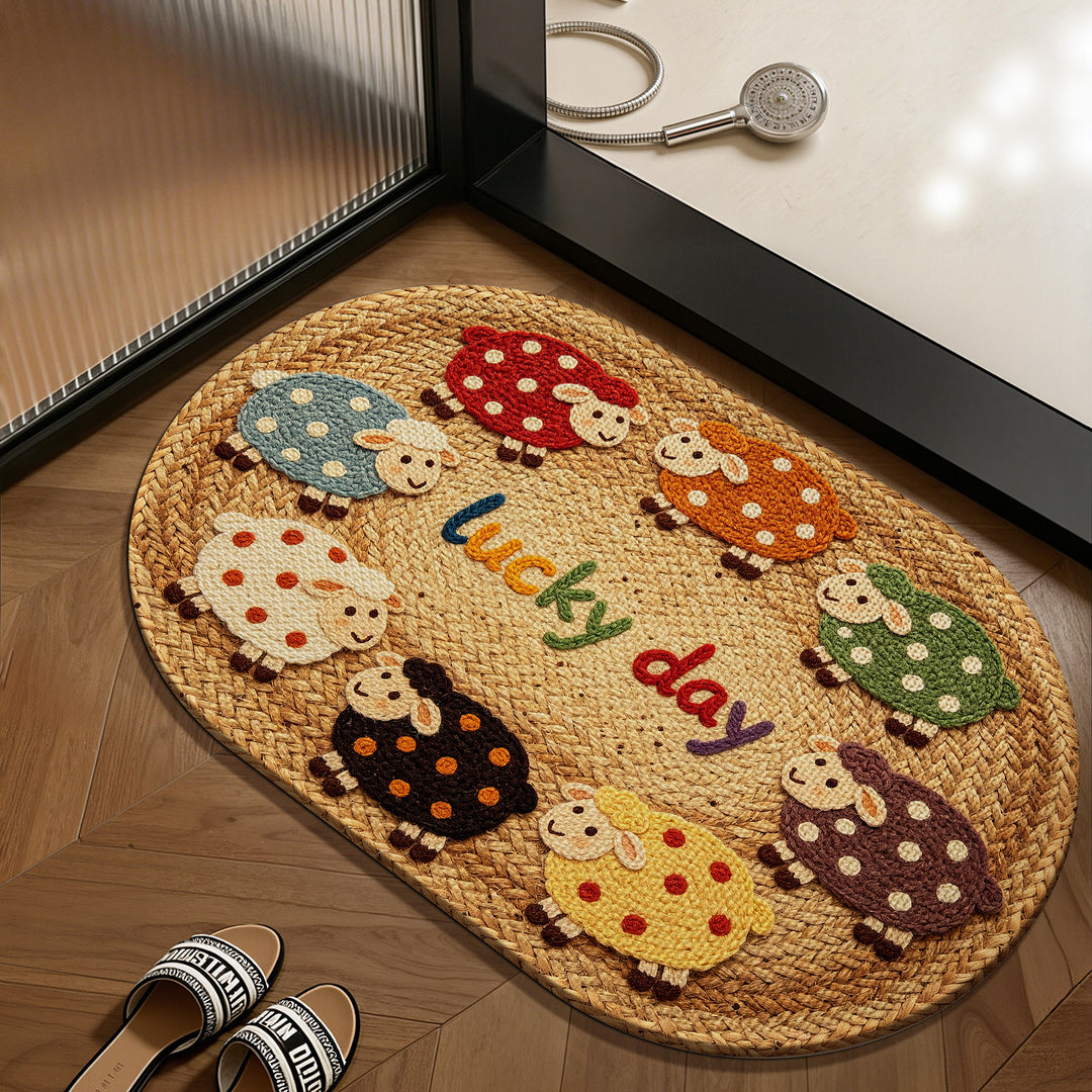 Decorative Pumpkin-Themed Area Mat