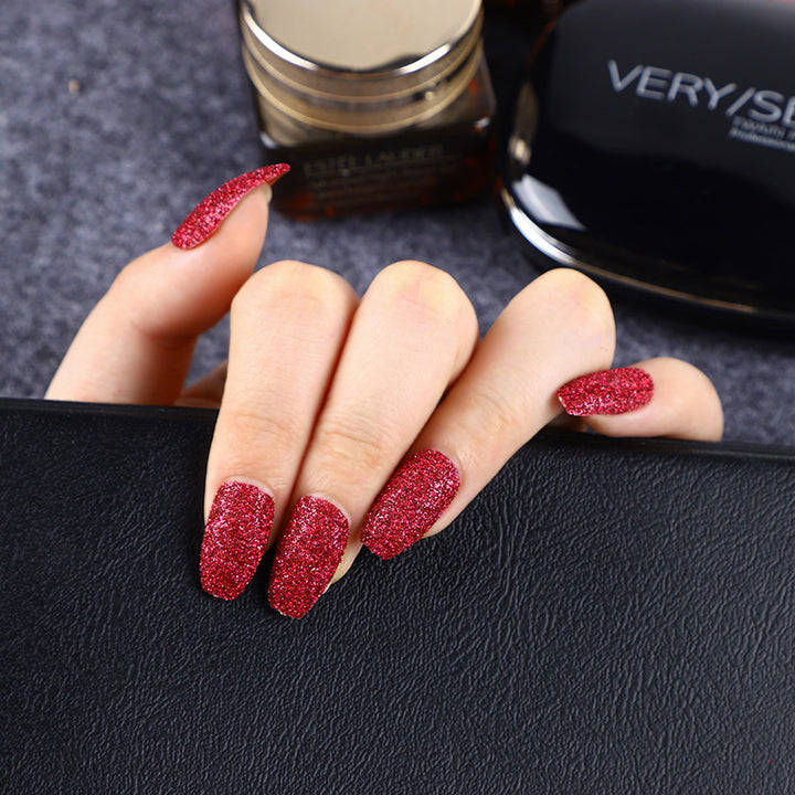 Glittering artificial nails in modern design Kalsten