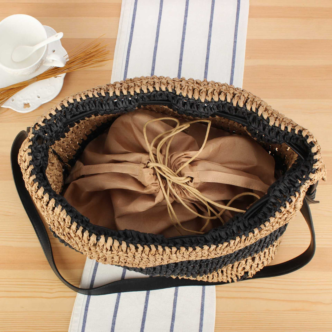 Braided crossbody bag with drawstring closure Kalsten