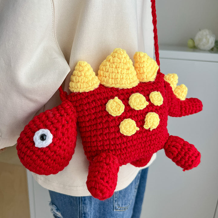 Dinosaur-Themed Crochet Mini Handbag