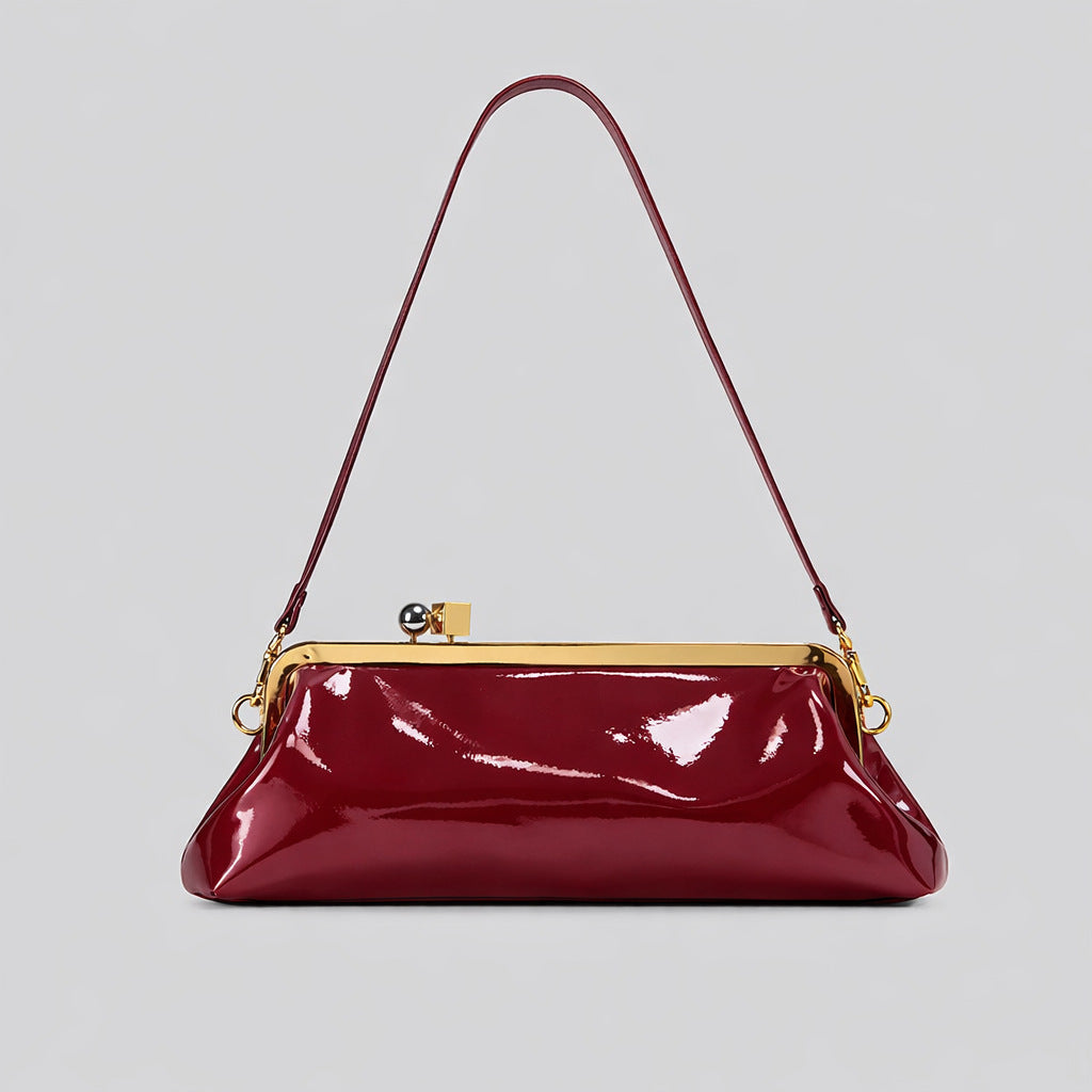 Elegant Patent Leather Evening Handbag