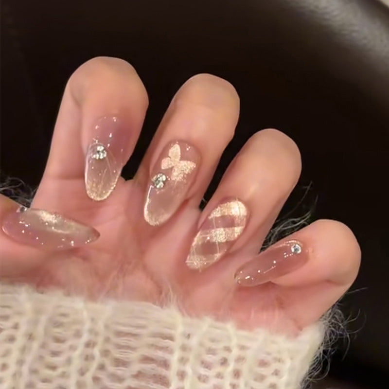 Artistic Floral Stiletto Press-On Nails Kalsten