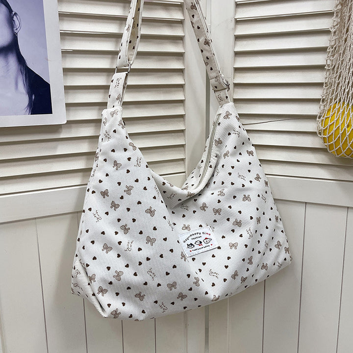 Cotton Blend Casual Hobo Bag