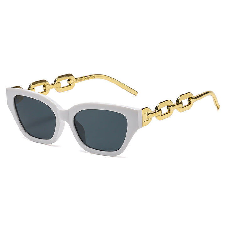 Women's Cat-Eye Sunglasses with Decorative Chain Frame Kalsten