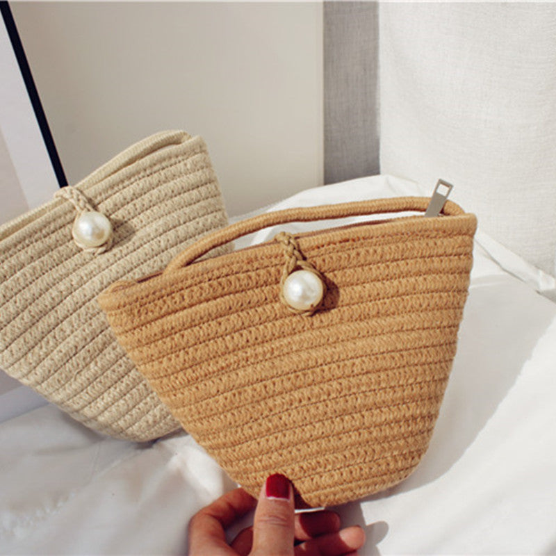 Handmade Macrame Bag with Bead Accent Kalsten