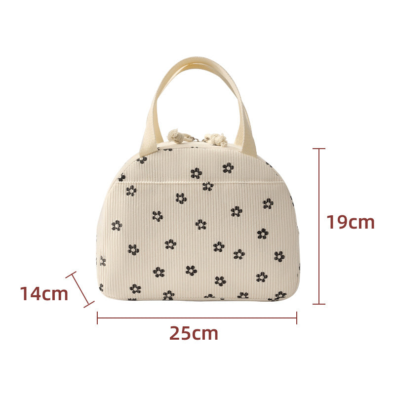 Insulated Heart Print Lunch Tote Kalsten