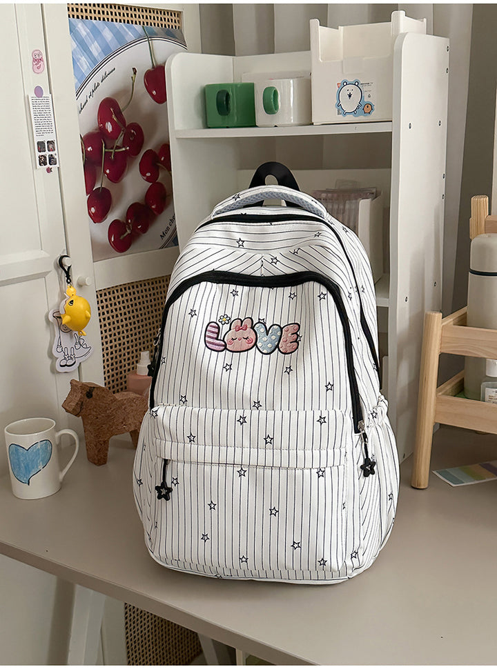 Whimsical Embroidered School Backpack Kalsten