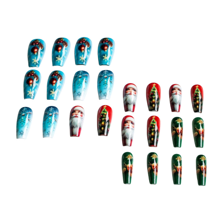 Festive Winter-Themed Nail Art Set