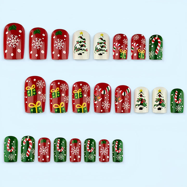 Christmas art nails in festive design Kalsten