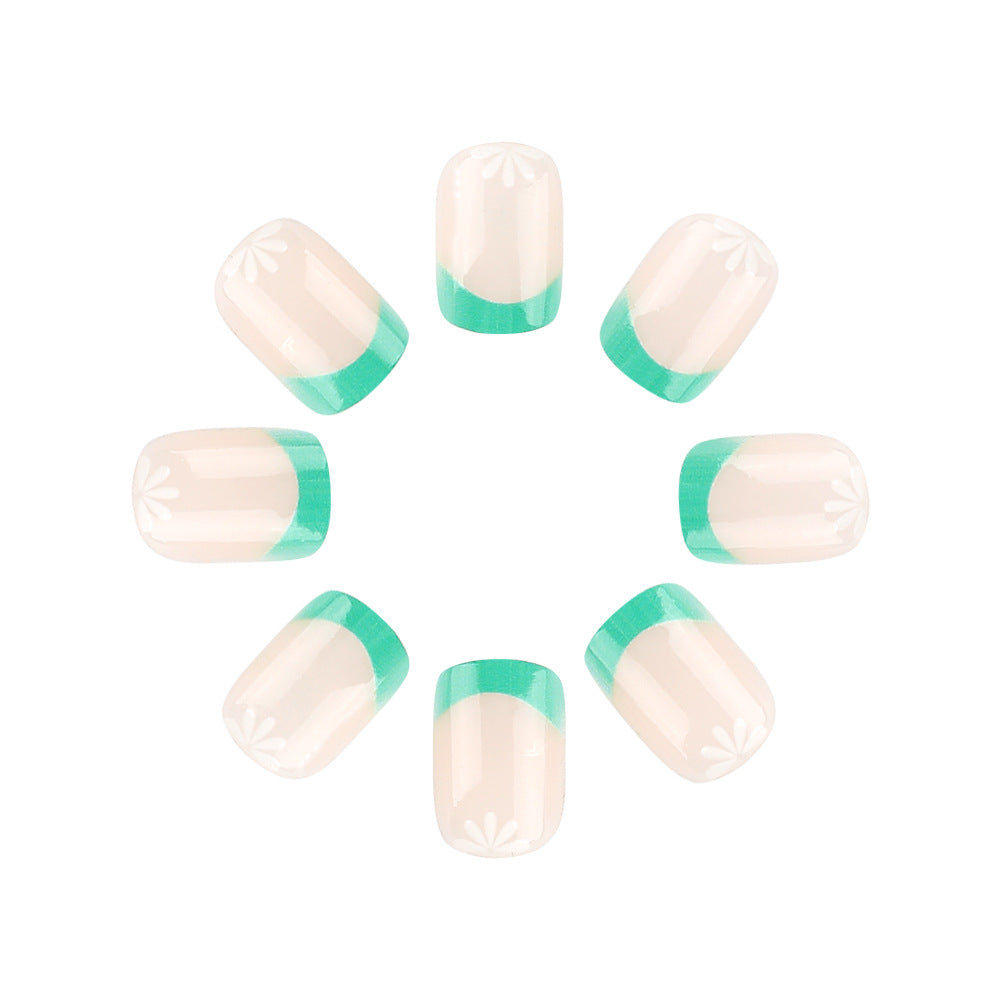 Elegant Floral Design Press-On Nail Set Kalsten