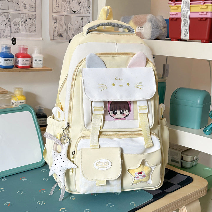 Cute Cat-Themed School Backpack Kalsten