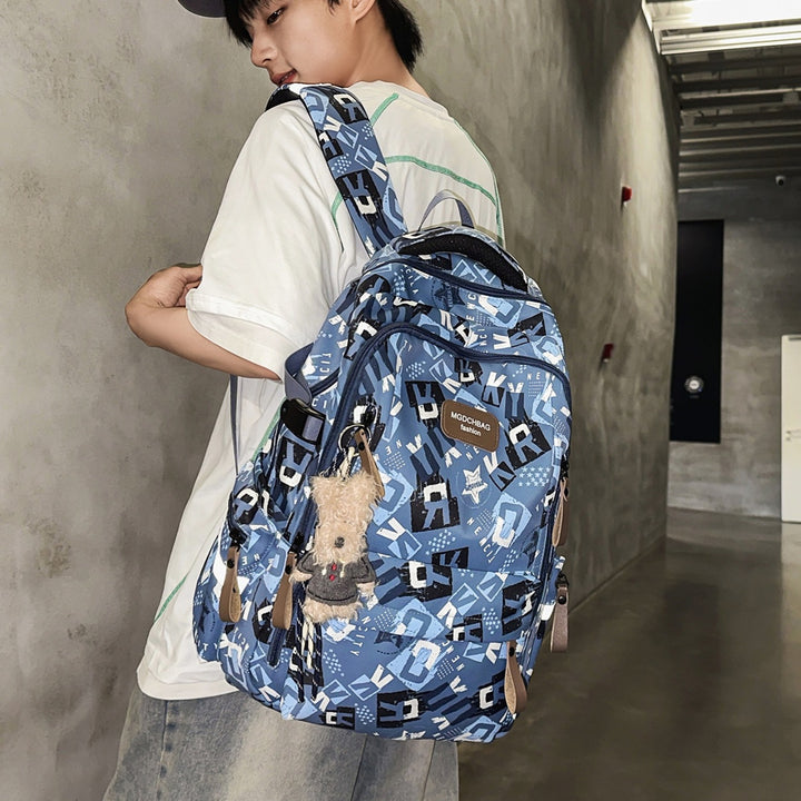 Stylish Multi-Compartment Graphic Print Backpack Kalsten