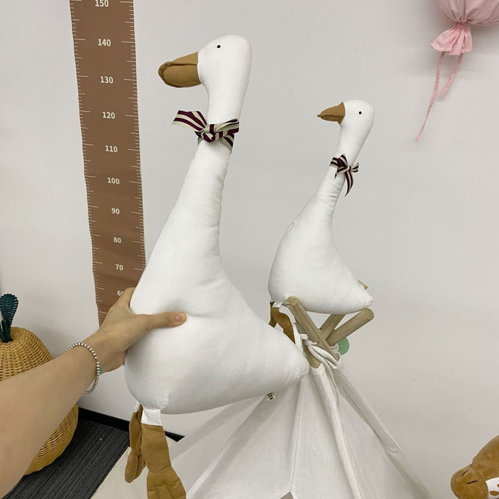 Handmade Organic Linen Long‑Leg Bunny Soft Toy