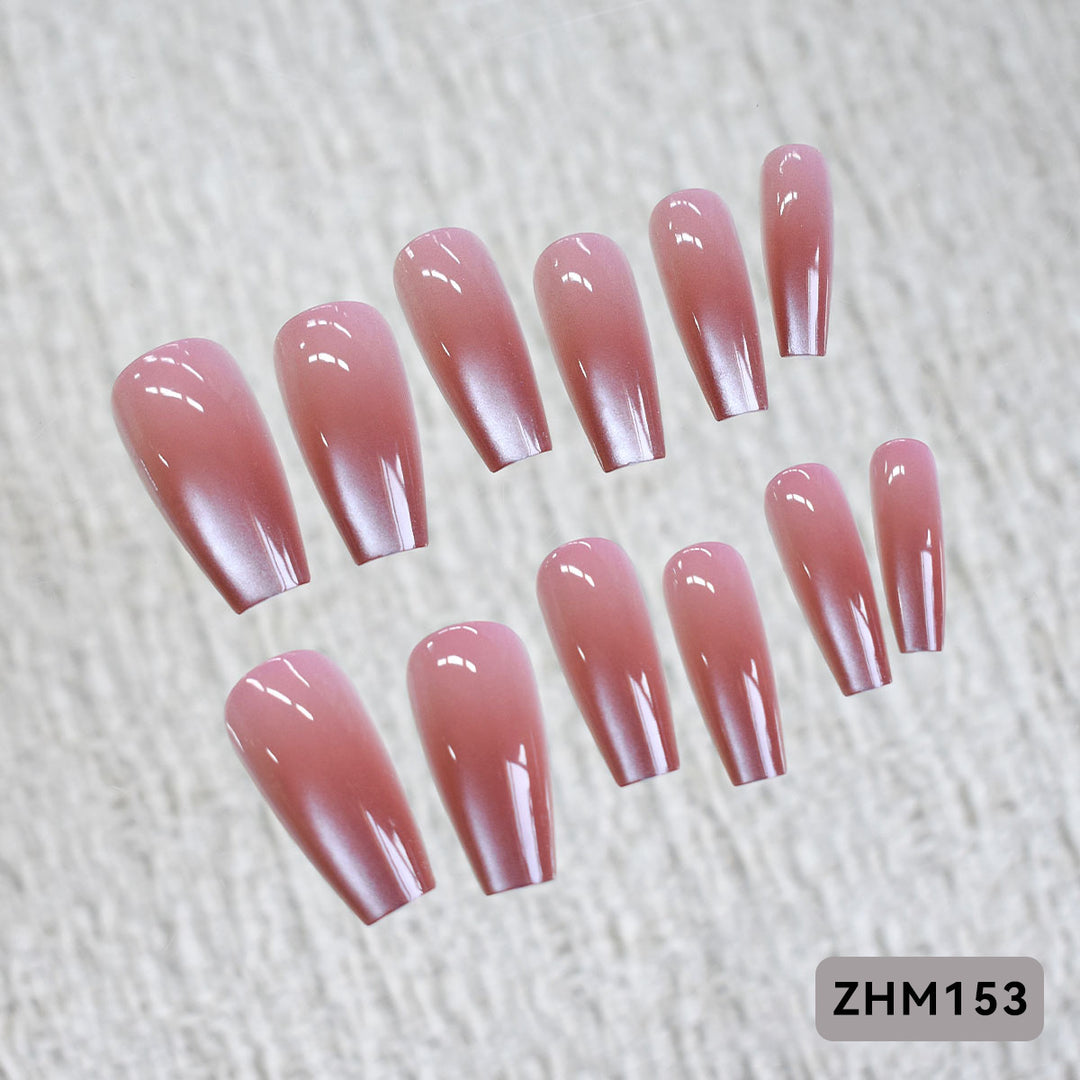 Artistic Press-On Nail Set with Cherry Blossom Design Kalsten