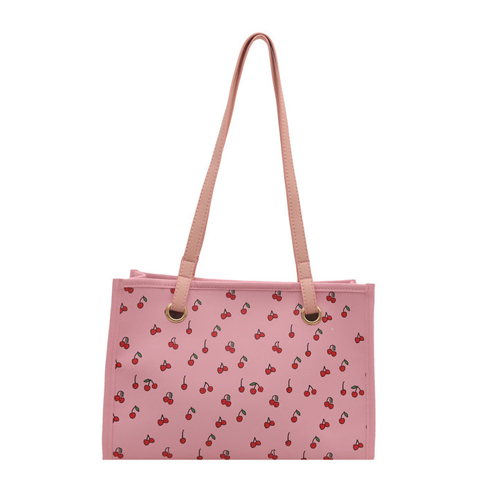 Playful Cherry Print Tote Bag Kalsten