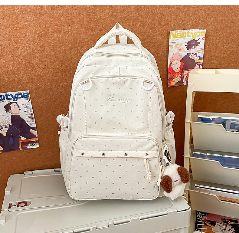Stylish Multi-Pocket Backpack with Cute Accessories Kalsten