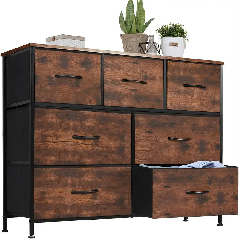Industrial-Style Fabric Storage Dresser Kalsten