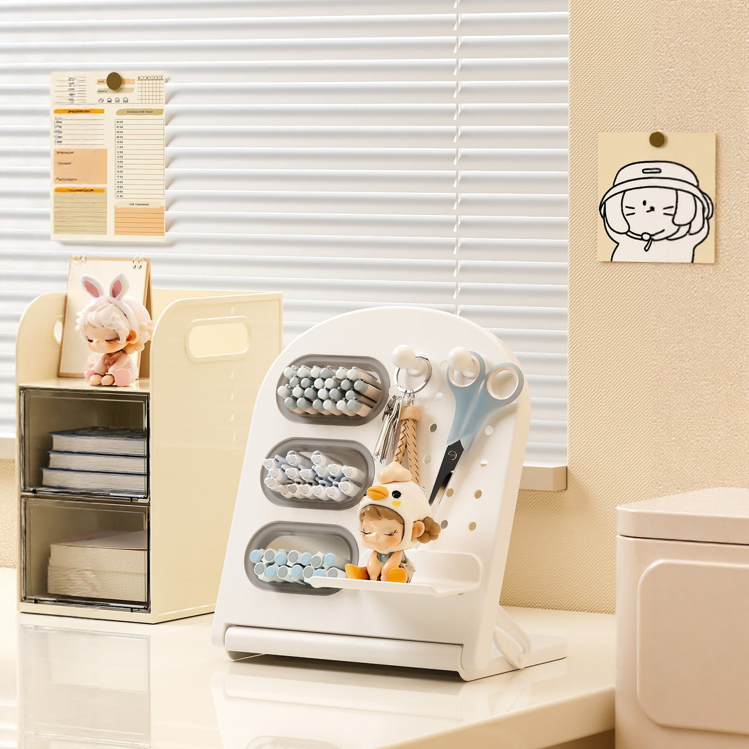 Multi-Functional Desktop Organizer with Adjustable Slots Kalsten
