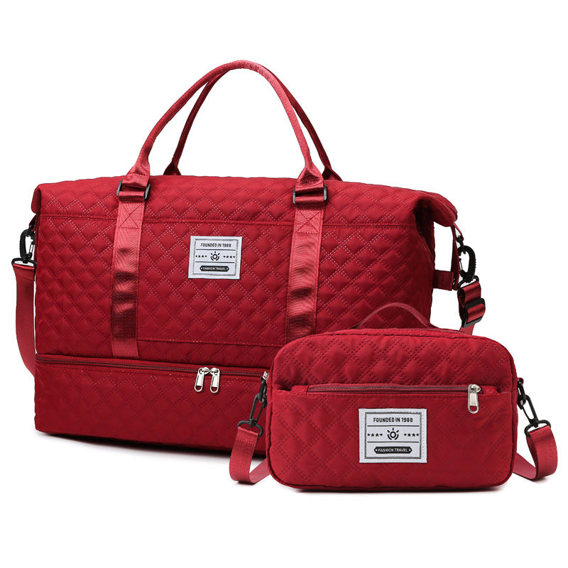 Quilted Multi-Pocket Travel Duffle Kalsten