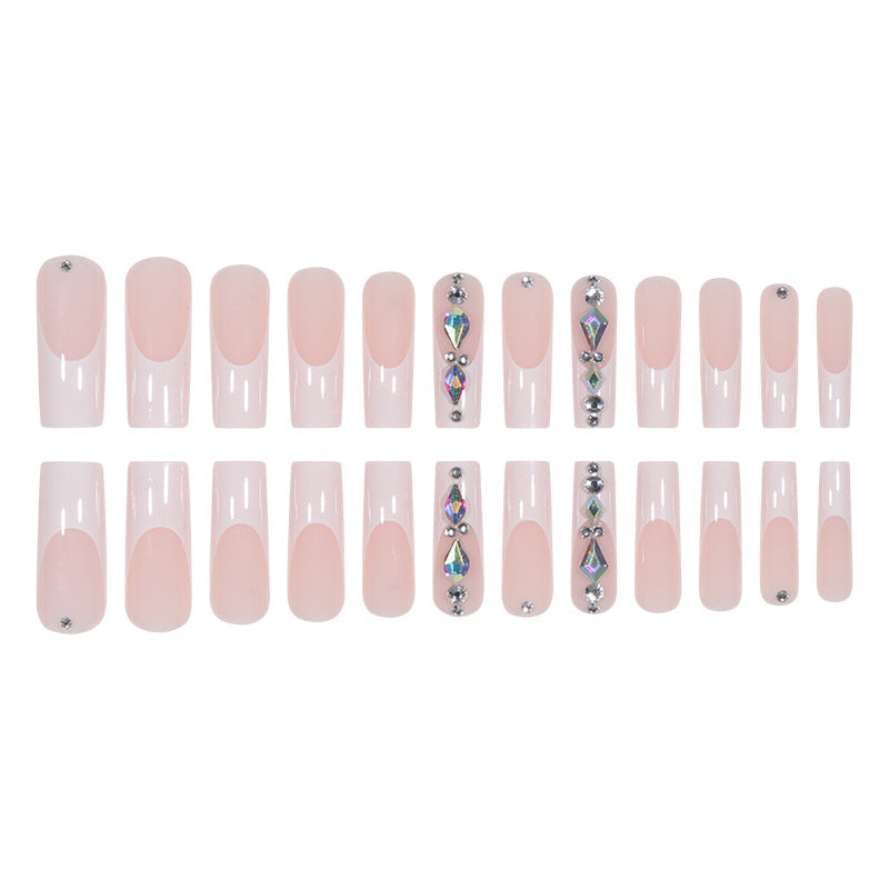 Decorative Stiletto Press-On Nails with Crystal Accents Kalsten
