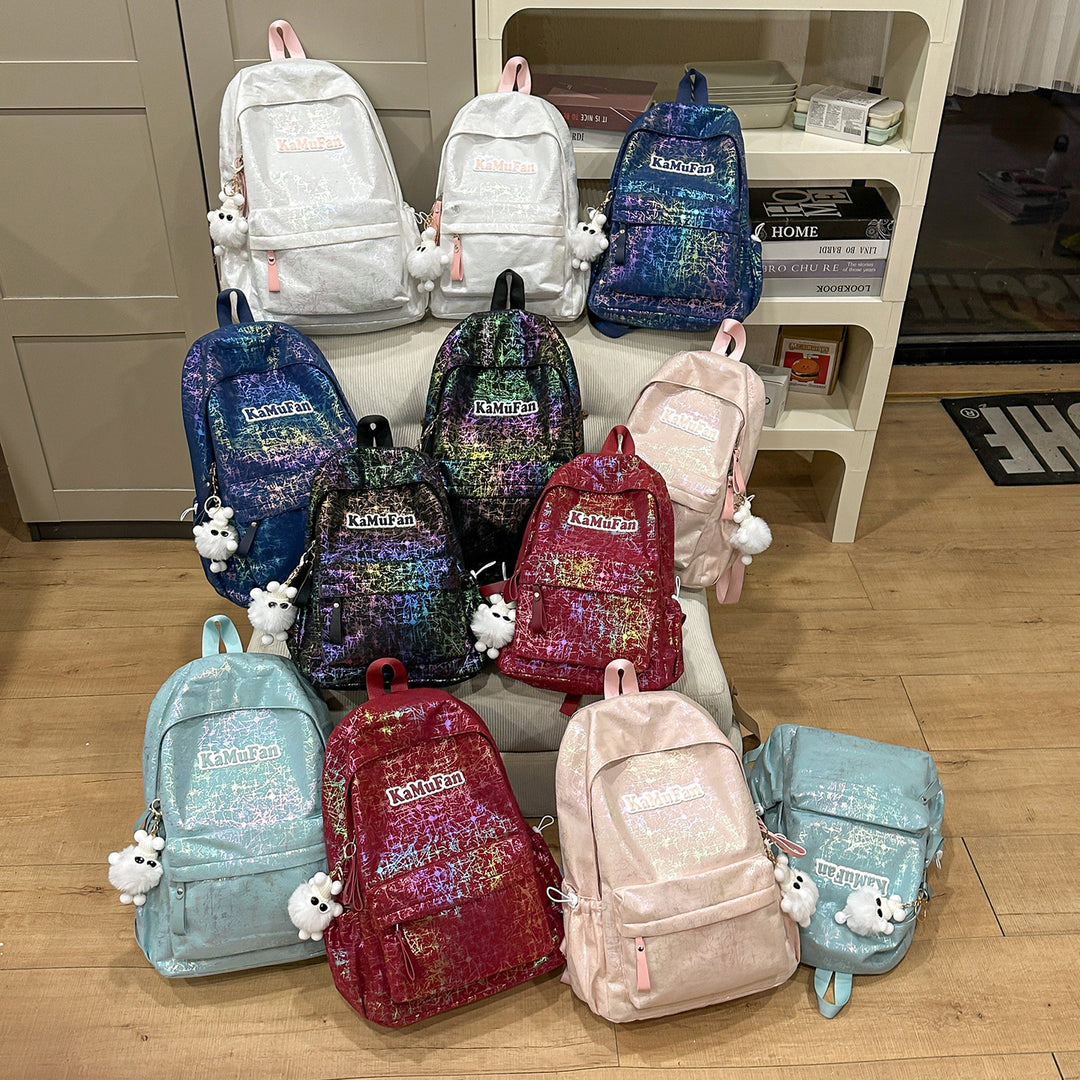 Trendy Casual Backpack with Keychain Kalsten