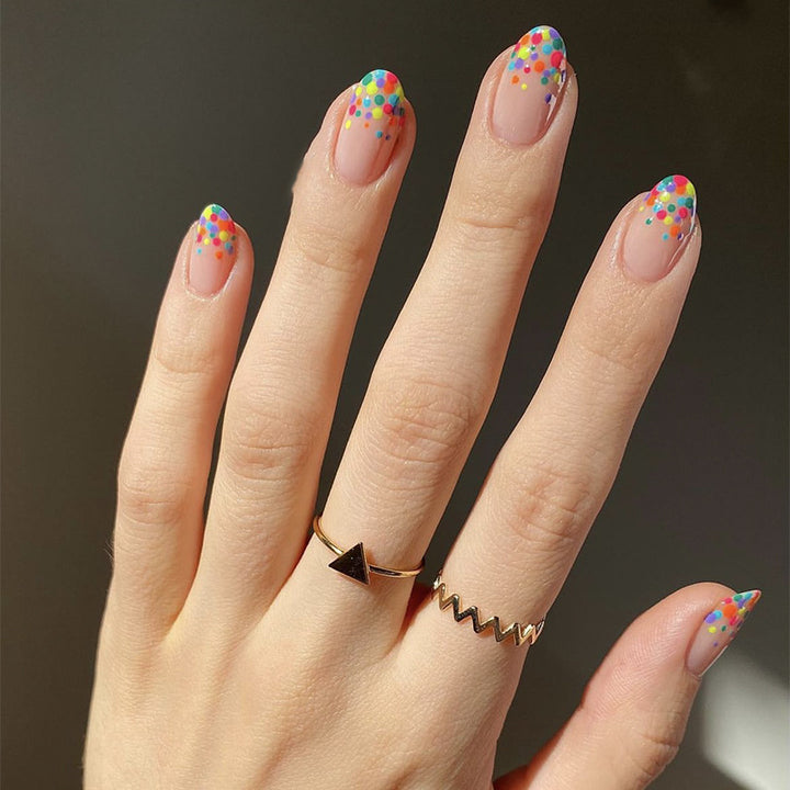 Colorful Polka Dot Nail Art Press-On Nails Kalsten