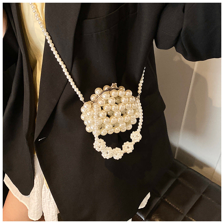 Pearl-Embellished Evening Handbag