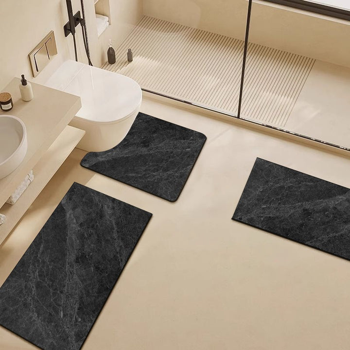 Luxury Marble-Pattern Bathroom Mat Set Kalsten
