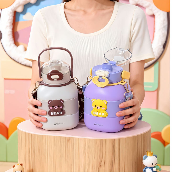 Ladies insulation drinking bottle with sweet bear motif Kalsten