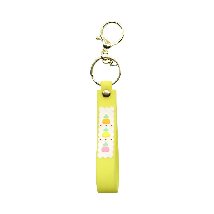 Unisex keychain made of durable silicone with playful design Kalsten