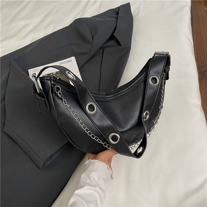Modern Chain-Handled Hobo Bag Kalsten