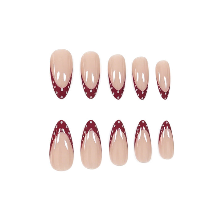 Decorative French Tip Acrylic Nail Enhancements Kalsten