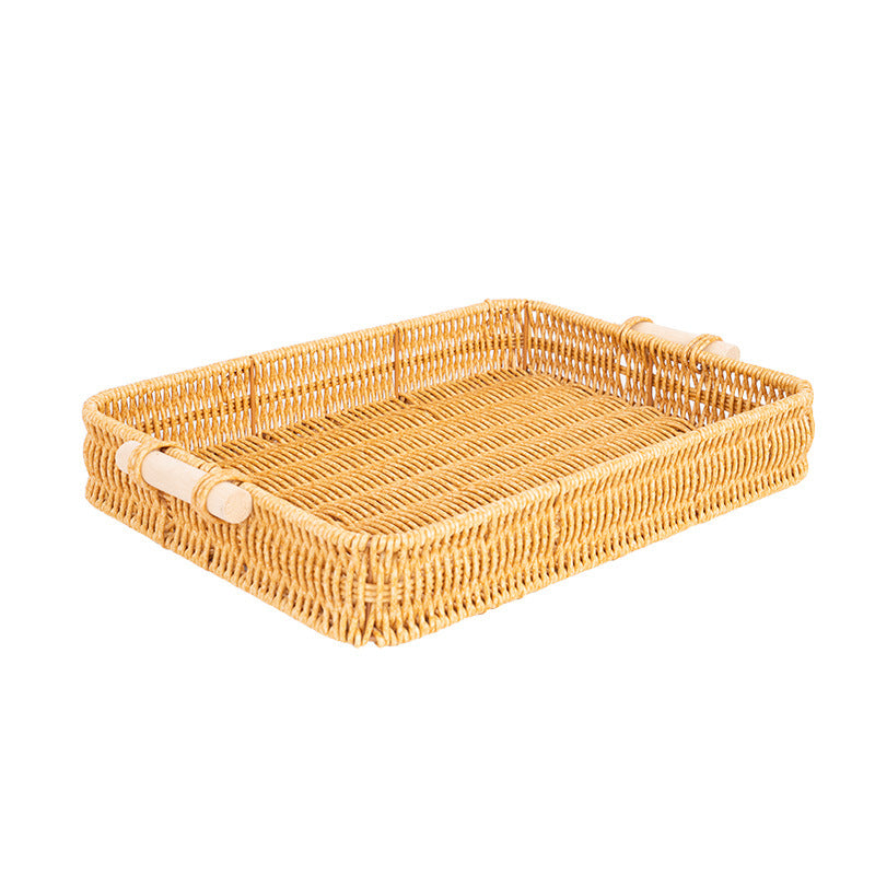 Handwoven Rectangular Serving Tray Kalsten