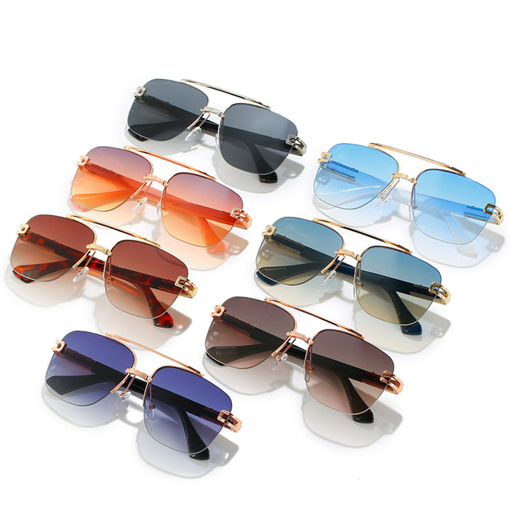 Women's fashionable square sunglasses with elegant metal frame Kalsten