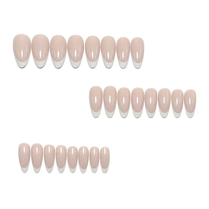 Artificial nails in elegant French tip style Kalsten