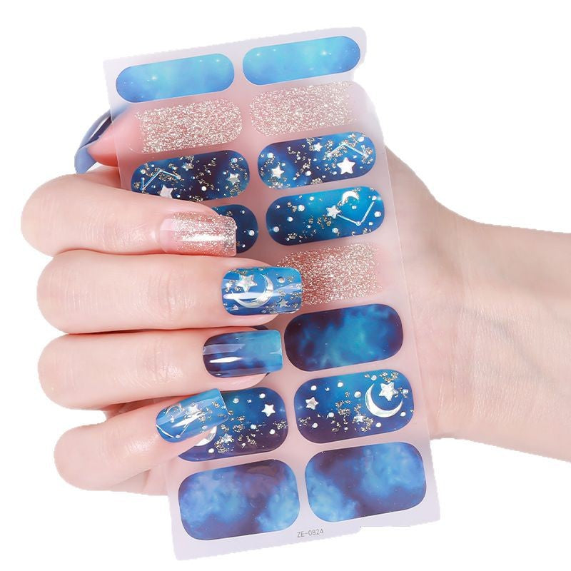 Celestial-Themed Nail Art Wraps